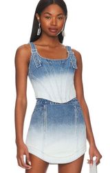 Amanda Uprichard Denim Top Photo 0