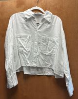 Cropped Long Sleeve Button Up Photo 0