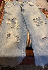 Light Wash Distressed Bell Bottoms Size 30 Photo 0
