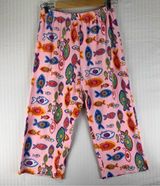 Fresh Produce  Pink Tropical Fish Beach Print Pajama Pants Size Medium Loungewear Photo 0