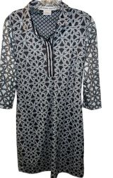 Designs Blue and Gray Collared Everywhere Dress. Size S Photo 0