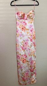 'Josefina' Ivory pink Floral Maxi Dress NWOT size S Photo 0