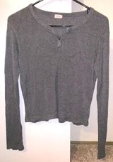 Brandy Melville grey button sweater Photo 0