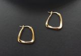 18K Gold Plated Geometric Square Hoop Earrings for Women Photo 0