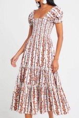 O.P.T. Floral Smocked Midi Dress Photo 0