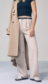 Abercrombie Sloane Tailored Wide Leg Pant in Light Taupe Size 26 Photo 0