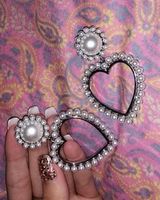 H&M Pearl Heart Earrings  Photo 0
