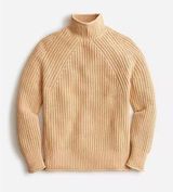 J.Crew Relaxed Rollneck Sweater in Tan Photo 0