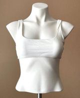 AERIE | White Scoop Neck Bralette Sz M Photo 0