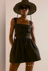 Free People Meet Me in Maui Black Mini Dress Photo 0