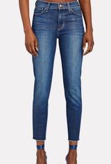 L'Agence  El Matador Fremont Gold Glitter Coated Skinny Jeans Women's Size 26 Photo 0