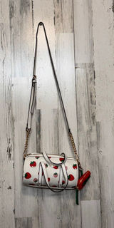 Juicy Couture Strawberry Print Barrel Purse with Coin Pouch | White Pink Red Cro Photo 0