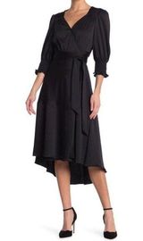 Ba&sh Game Wrap Dress Noir Size 4 (XS) Photo 0