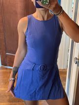 Vintage Blue Mini Dress With Skort Photo 0