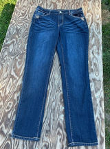 Cato premium Contemporary pants Jeans size 12 rhinestones embroidered Photo 0