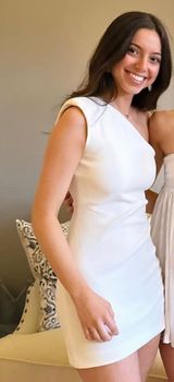 White One Shoulder Dress Photo 0