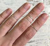 Handmade set of sterling silver midi rings Photo 0