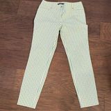 Light Grey and Mint Green Checked Straight Leg Pants Photo 0