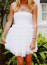 Triple Threads White Ruffle Dress Photo 0