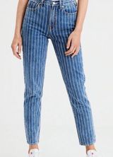 American Eagle Outfitters Striped Mom Jeans Photo 0