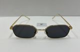 90s Style Small Rectangle Metal Sunglasses / Gold Metal Sunglasses Photo 0