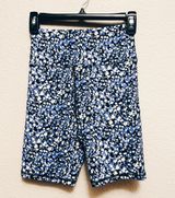 Forever 21 Blue Flower Biker Shorts Photo 0