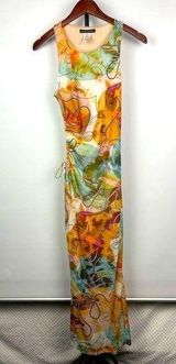 Caution To The Wind Multicolor Art To Wear Artsy Sleeveless Bodycon Dress Photo 0