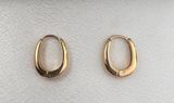 Small Oval Gold Hoop Earrings for Women Photo 0