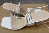 Missguided White Strap Heels  Photo 0