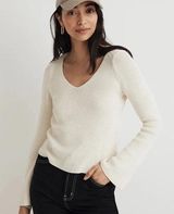 Flared-Sleeve V-Neck Sweater Size Small Photo 0