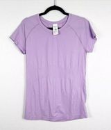Athleta Womens Base Layer Tee Short Sleeve Purple Sz L Photo 0