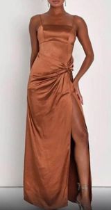 Bronze Silk Dress Photo 0