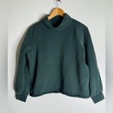 Madewell‎ Make Weekends Longer Mock Neck Sweatshirt Green Medium CP Photo 0