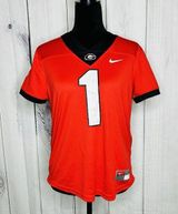 Nike Team Authentic Georgia Bulldogs Football Jersey #1 Women's Sz S Red Black Photo 0