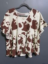 Simply Southern Cowprint Top Photo 0