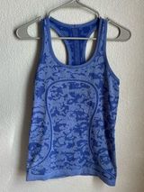 Lululemon Swiftly Tech Blue Floral Camo Tank Photo 0