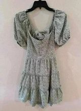 Altar'd State Floral Dress Puff Sleeves Tie Open Back Cottagecore Feminine Photo 0