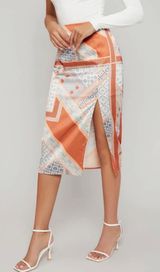 Boutique Satin Midi Skirt Photo 0