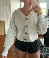Cropped Button Up Sweater   Photo 0