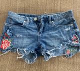 BLANK NYC Embroidered Jean Shorts Photo 0