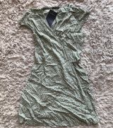 Brandy Melville Green Floral Robbie Wrap Dress Photo 0