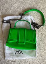 ZARA Neon Green Bag Photo 0