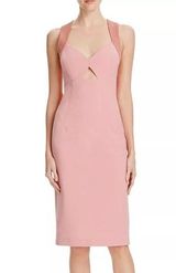 Alice and Olivia Hera Suede Strap Cutout Dress Photo 0