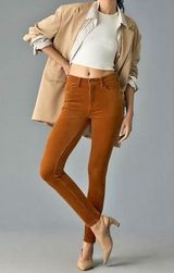 Pilcro and the Letterpress Women's Serif Skinny Corduroy Jeans Rust Size 27 Photo 0