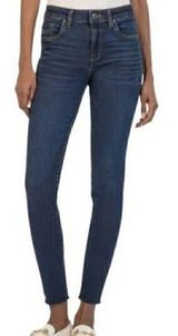 Kut From The Kloth  KFTK Carlo Ankle Skinny Jeans Dark Wash Raw Hem Cropped Crop Photo 0