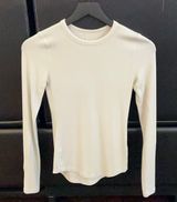 Hold Tight Long-Sleeve Shirt In Size 2, *Sparkle* Bone/Silver Color Photo 0
