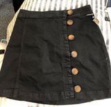 Free People Black Tortoise Button Skirt Photo 0