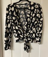 Francesca's Leopard Tie Back Top NWOT Photo 0