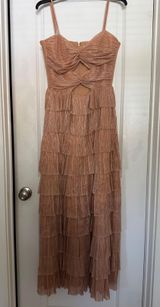 Grace Plisse Dress in Gold Leaf Photo 0