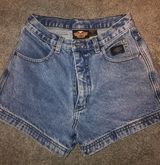 Harley Davidson High Wasted Jean Shorts Photo 0
